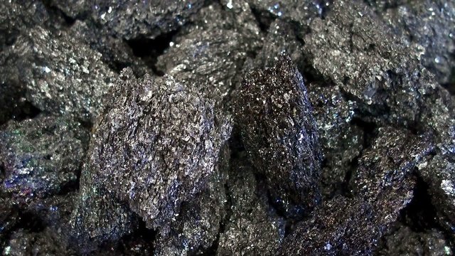 Shimmering minerals from Mount Etna.