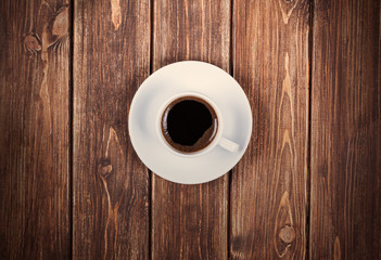 Coffee Mug on Wooden Table