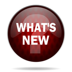 new red glossy web icon on white background.