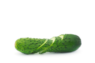 cucumbers on the white background