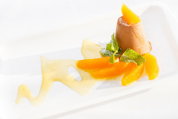 chocolate ice cream with orange