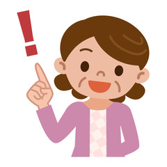 閃く中高年女性