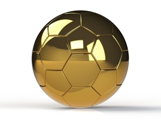 Naklejka premium golden soccer ball