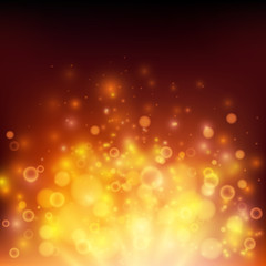 Abstract fire bokeh. Vector background