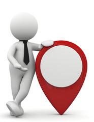 omino bianco con simbolo posizione