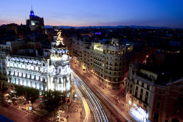 Fototapeta na wymiar SUNSET IN MADRID