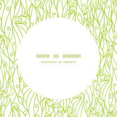 Vector abstract swirls texture circle frame seamless pattern