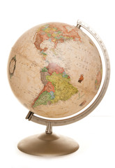 vintage world globe desk lamp