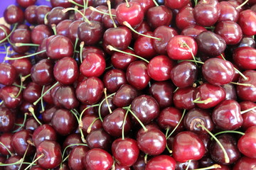 Venice, San Polo district, Rialto market,cherries