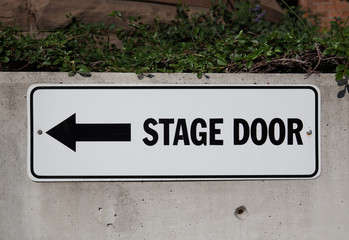 Stage Door Sign