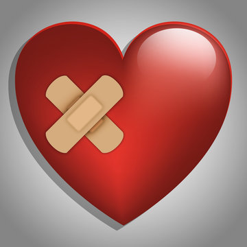 Cuore con cerotti