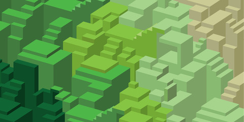 Green design background with blocks