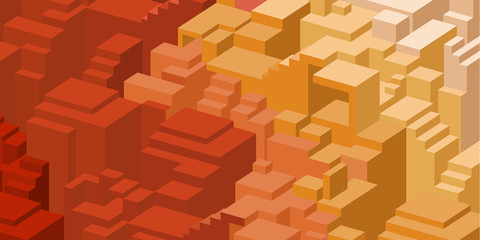 Red design background with blocks