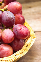 grapes in basket.