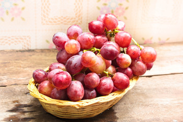 grapes in basket.
