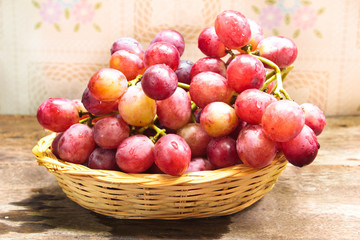 grapes in basket.