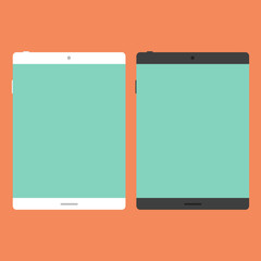 Tablet in flat style