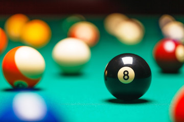 Billiard balls / A Vintage style photo from a billiard balls in