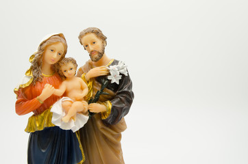 Holy family isolated