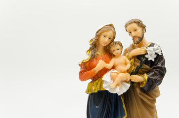 Holy family isolated