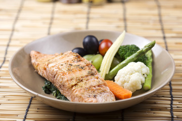 Grilled Salmon steak