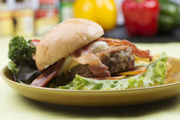 hamburger beef bacon