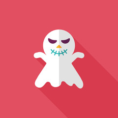 ghost flat icon with long shadow,eps10