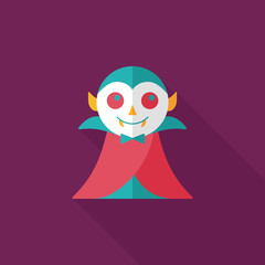 Vampire flat icon with long shadow, eps10
