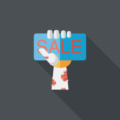 Halloween SALE flat icon with long shadow,eps10