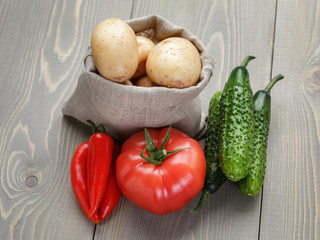 fresh ripe organic vegetables