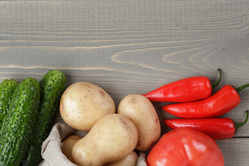 fresh ripe organic vegetables