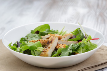 roasted chicken with mix salad