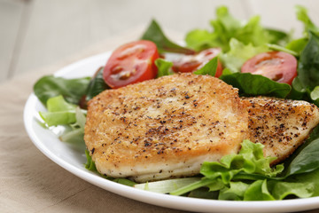 roasted chicken with mix salad