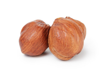 three hazelnut kernels