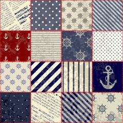 Fototapeta premium quilting design in nautical style