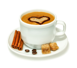 Coffee cup on a white background