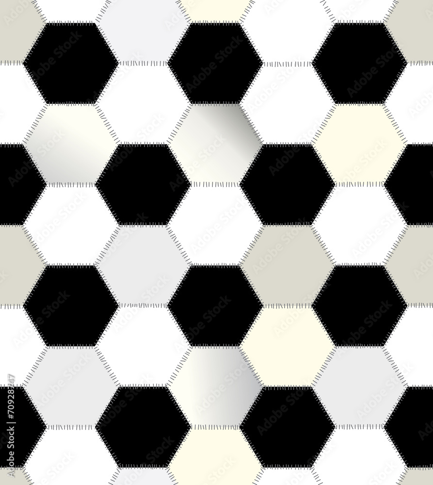 Poster Patchwork of hexagons