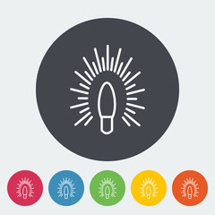 Bulb flat icon.