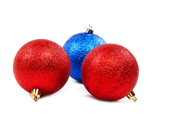 Christmas balls isolated on a white background.