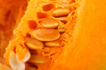 Closeup of ripe pumpkin