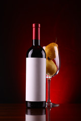 Red wine and pears