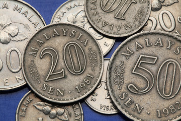 Naklejka premium Coins of Malaysia