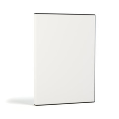 Blank DVD case on white