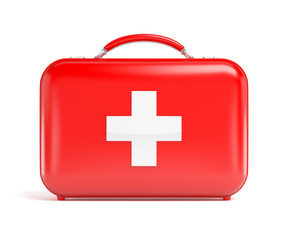 Obraz premium Red first aid kit