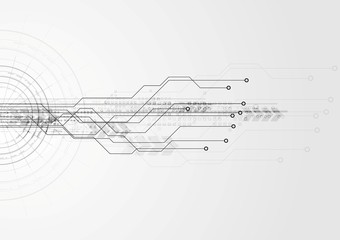 Grey hi-tech circuit board background