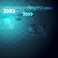 Abstract blue hi-tech background