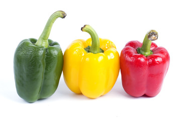 Group of color bell peppers