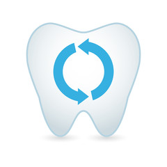 Tooth with a recycle icon
