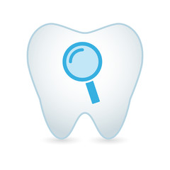Tooth with a magnifier