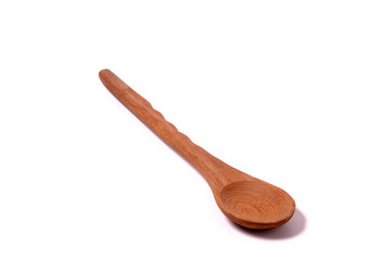 Wooden spoon on White background